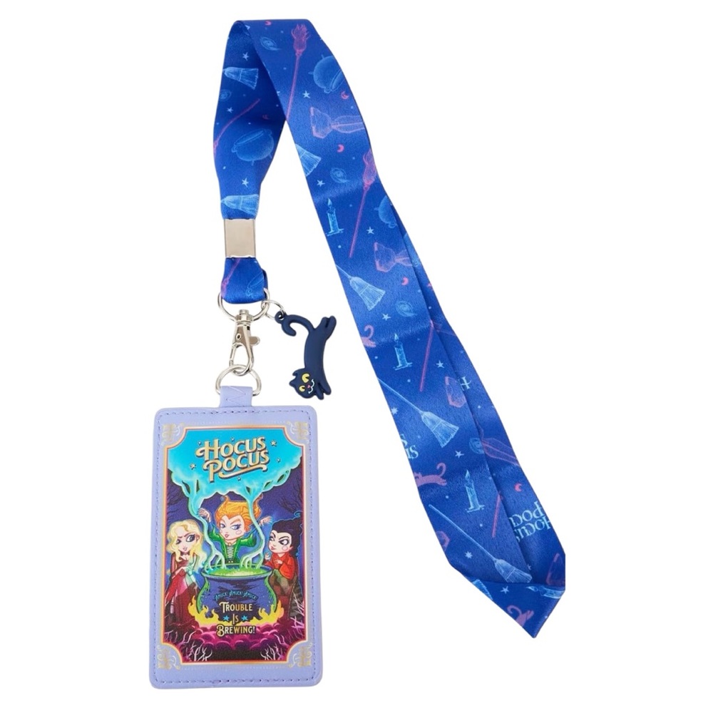 NEW Loungefly Disney Hocus Pocus Halloween Witches Cardholder Lanyard